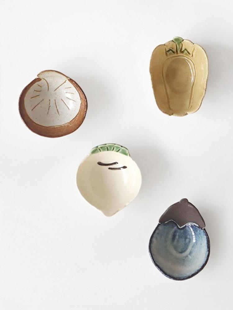 야채모양 소스볼 종지그릇 4type