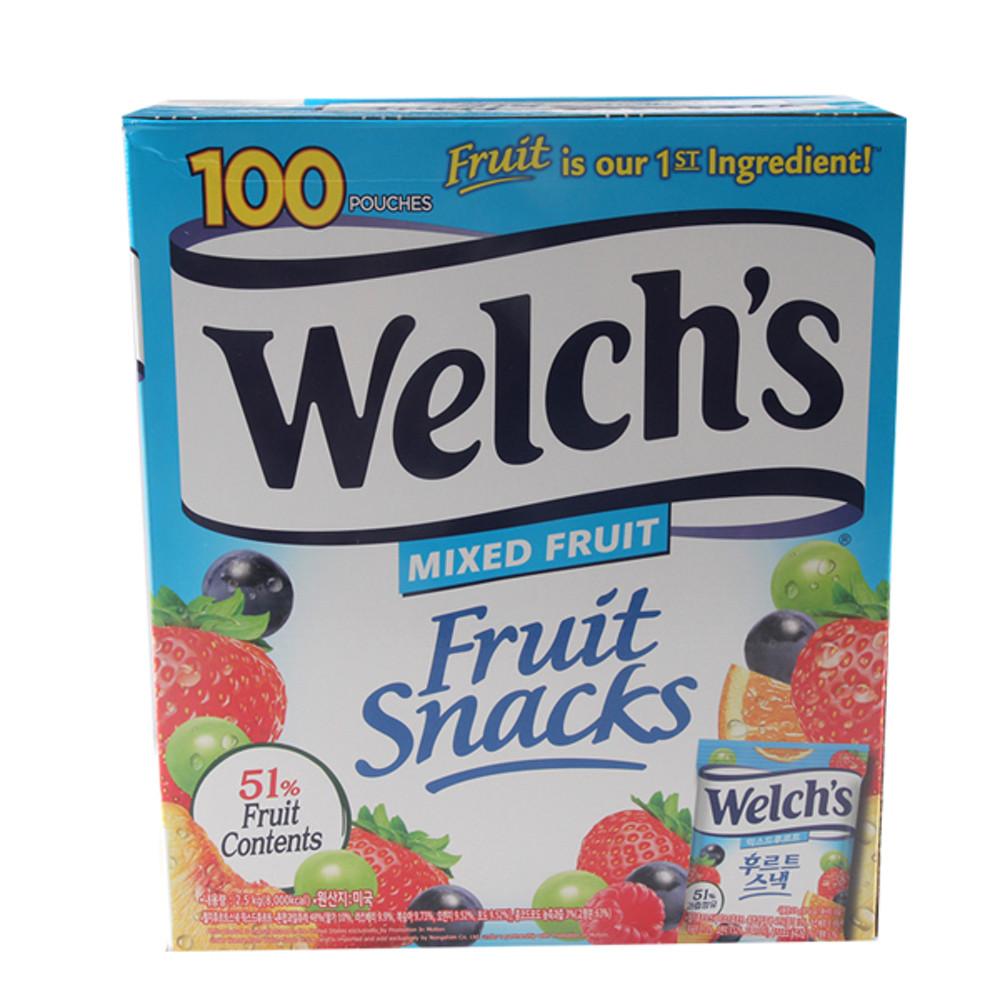 웰치스 후르츠 스낵 100봉 2.5kg 믹스드 젤리 미국