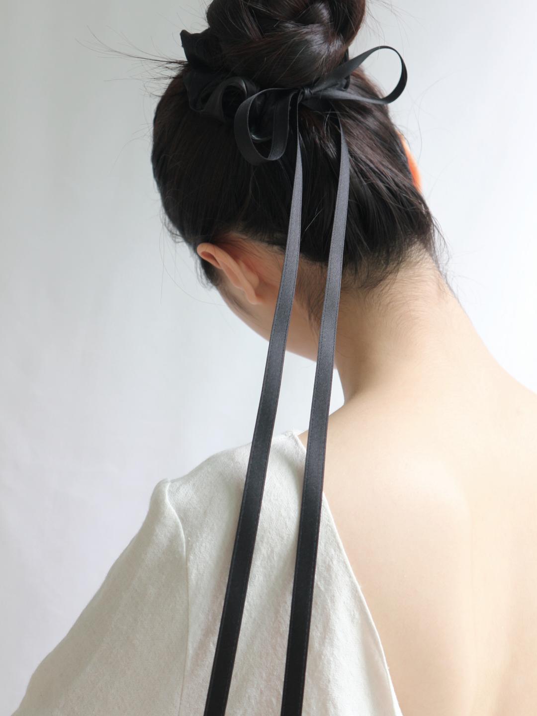 SILK RIBBON MINI SIZE SCRUNCHIE (2COLOR)