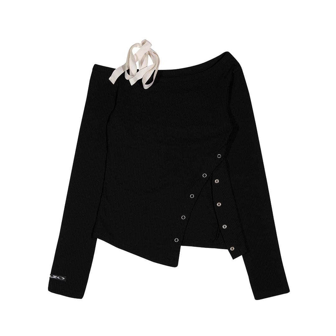 OPEN SHOULDER TOP [BLACK]