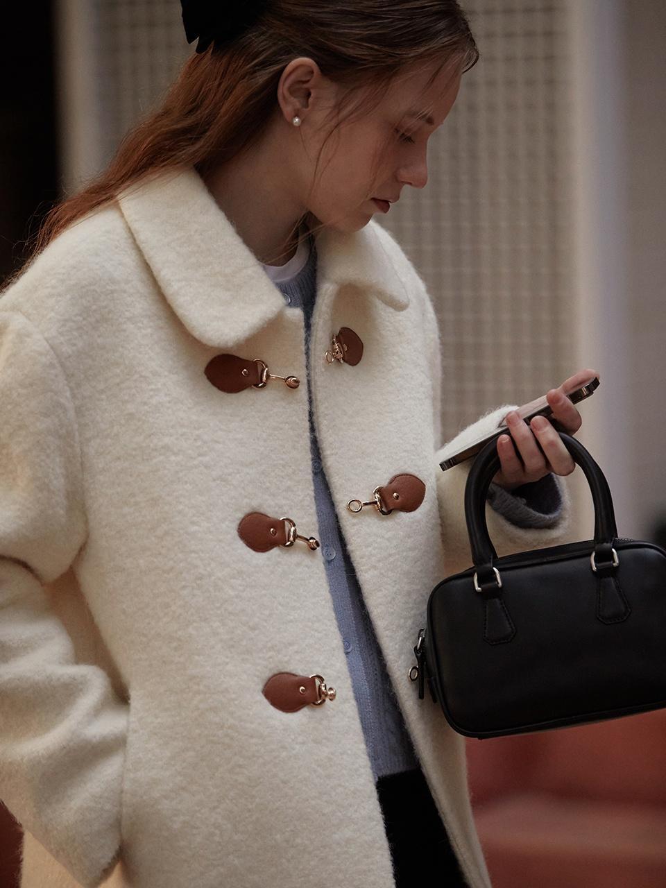 [11/21 예약배송] Clasp half coat - 2colors