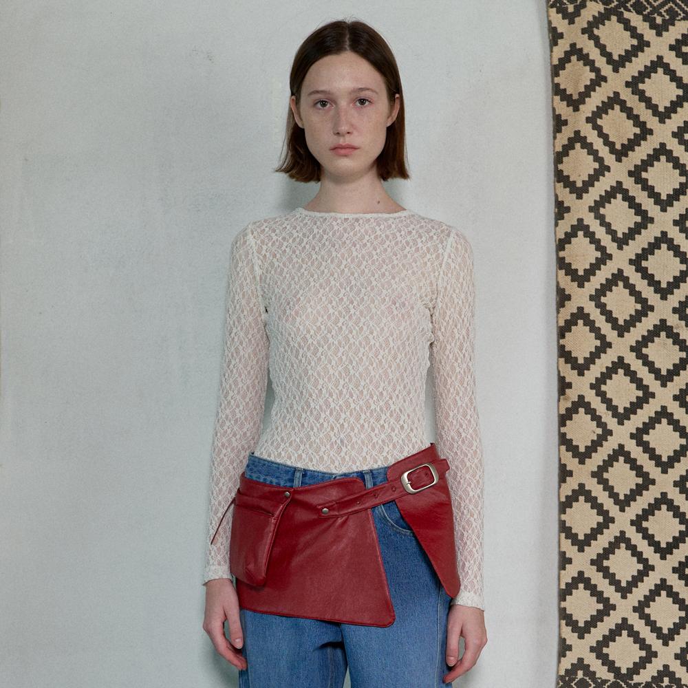 (1차 리오더) LACE SEE THROUGH TOP - LIGHT CREAM