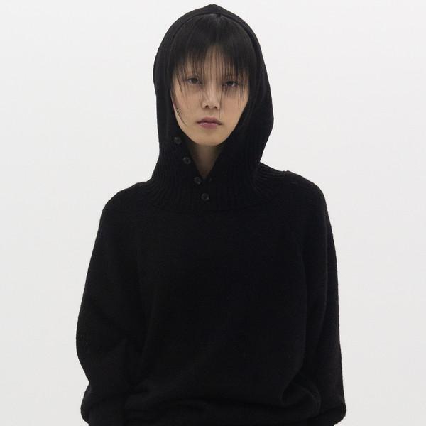 Mohair Hooded Knit (Black)