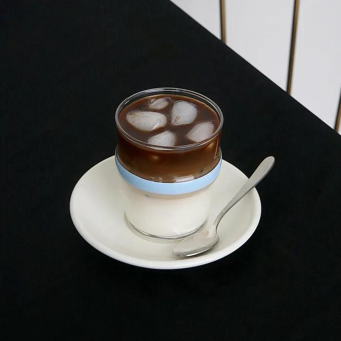 [소로이샵] 컬러밴드 스택 글라스 270ml 4P 세트