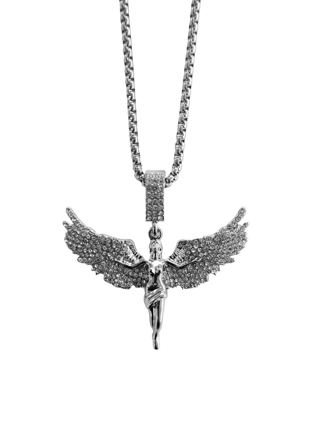 노드레스 [s.steel] cubic angel necklace | 큐빅 천사 엔젤 목걸이