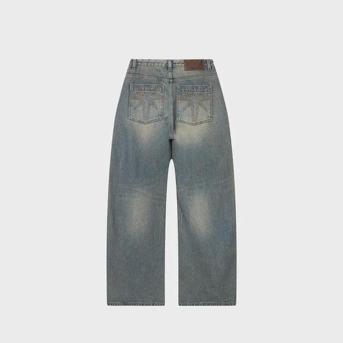 Needlework Denim Pants (Sand Blue)