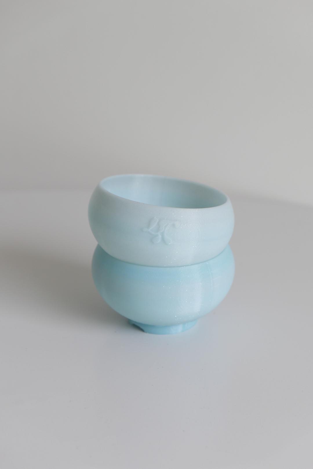 ROUND POT S (BABY BLUE MULTI)