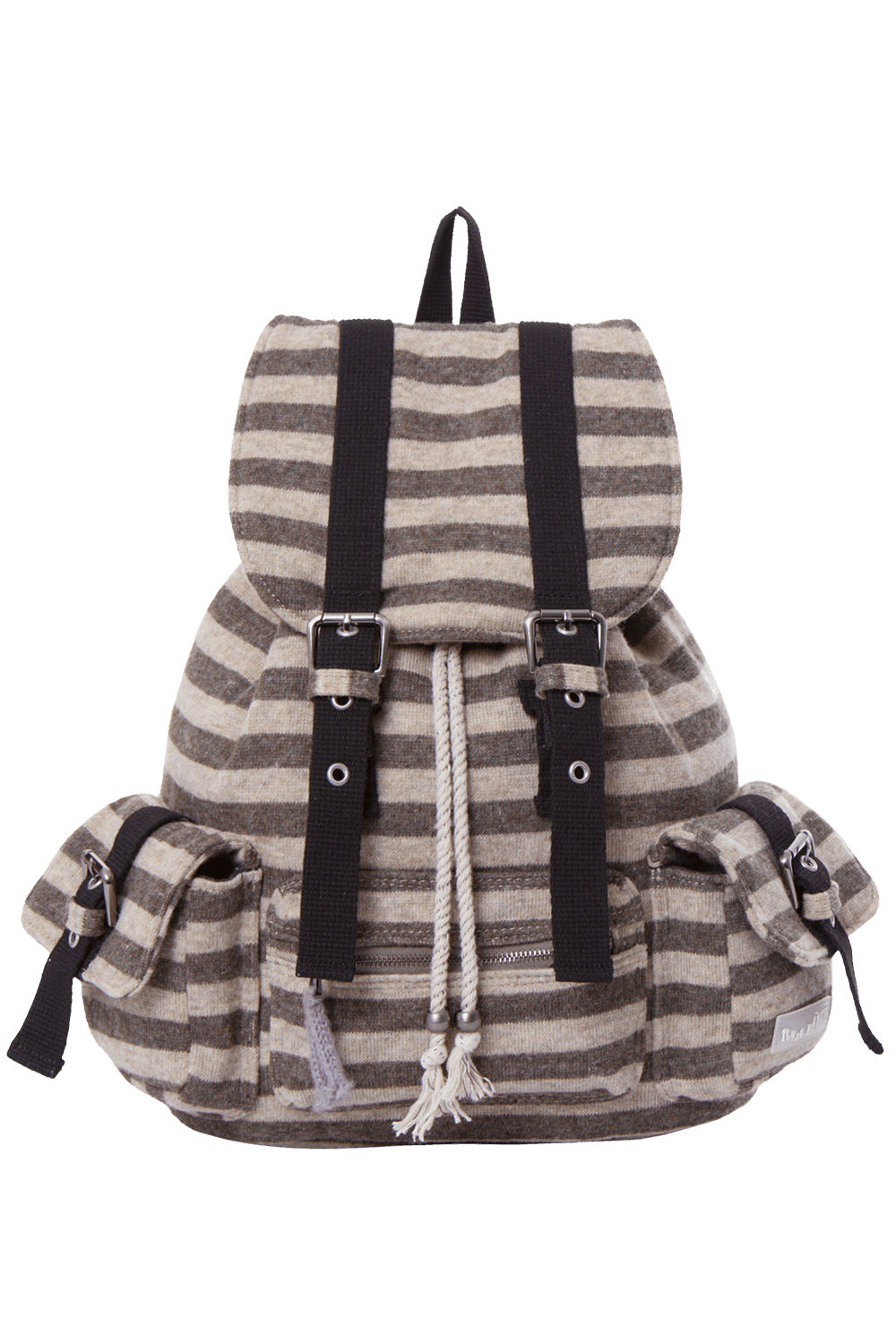 WOOL STRIPE BACKPACK_BROWN