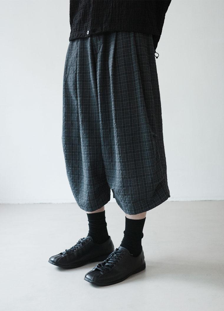 check relaxed bermuda pants
