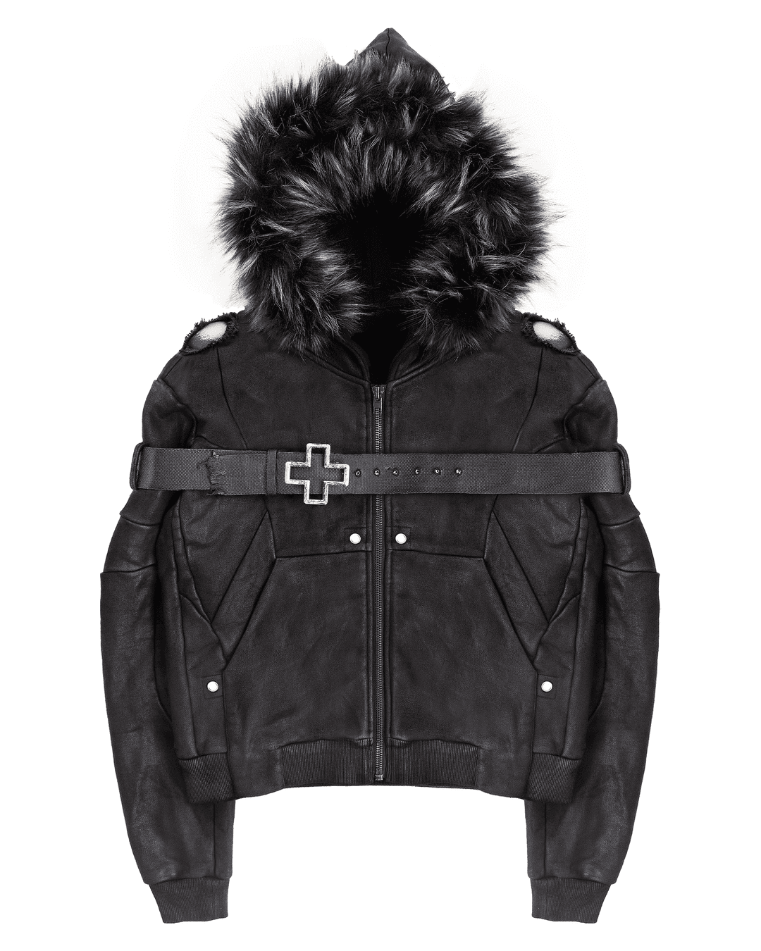 1000YRS-2 [r.Armor] wax zip-up hoodie