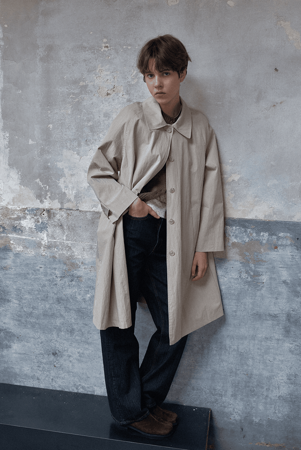 freer trench coat - beige