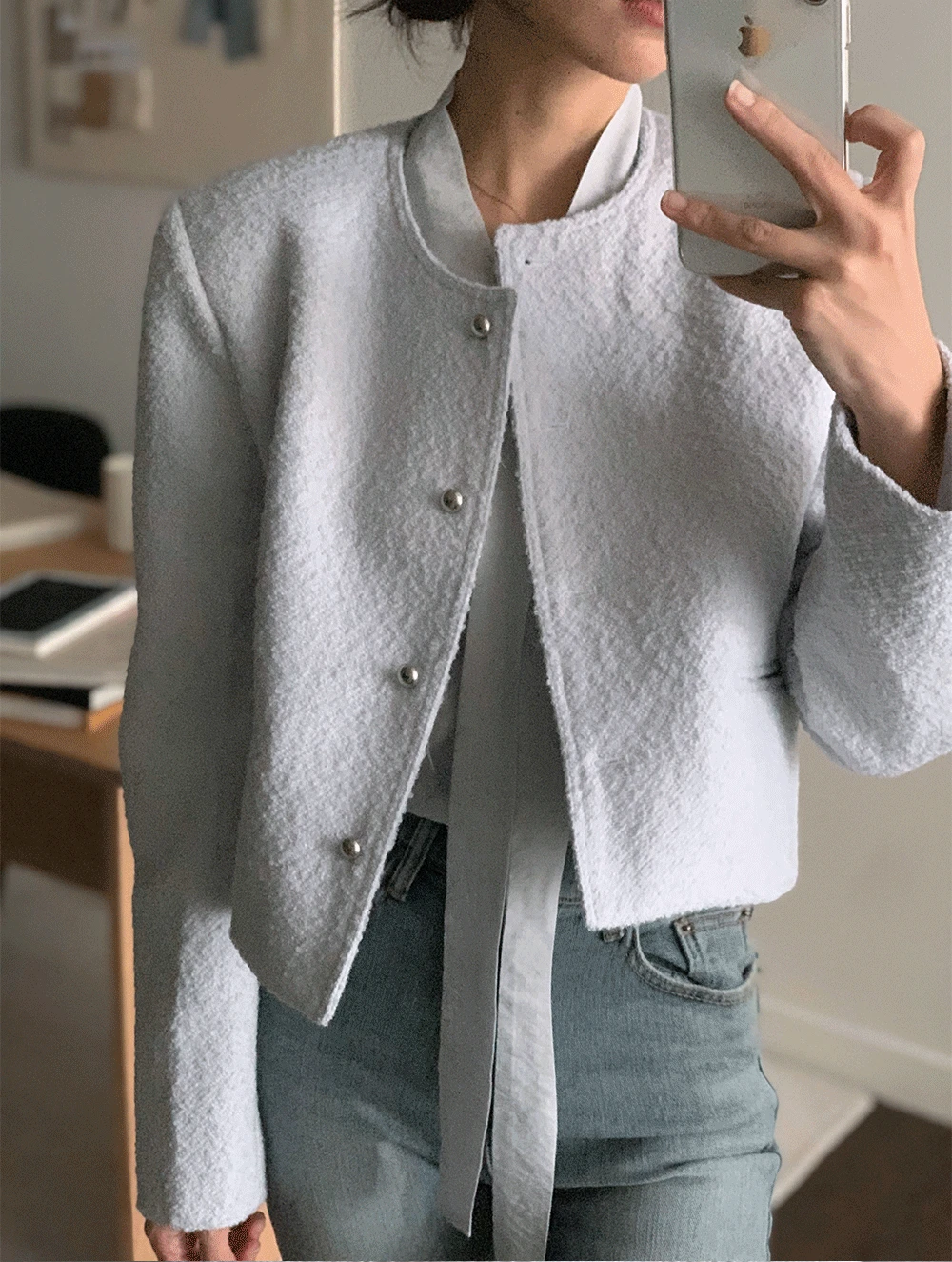 Koi wool jacket (울30% 트위드 자켓)<font style="font-size:0px