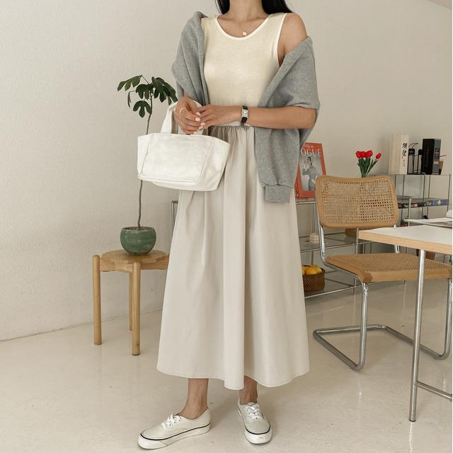 심플슬리브리스플레어원피스