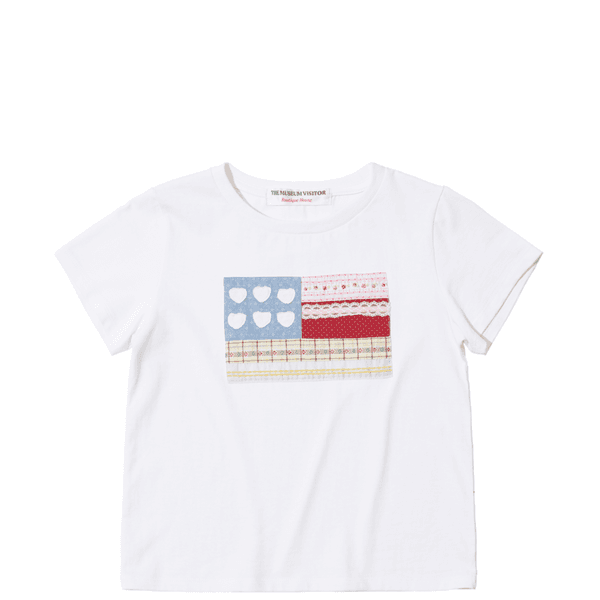 PATCHWORK SIX HEART T-SHIRT (WHITE)