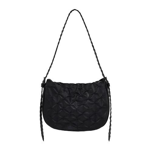Wrinkled Hobo Bag_Black