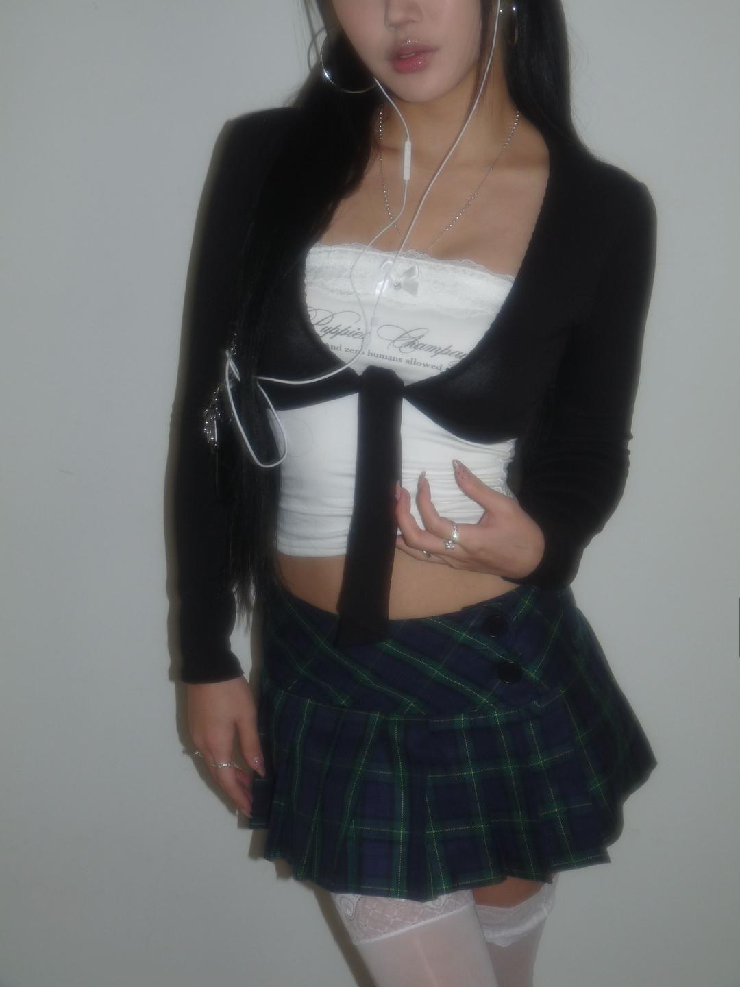 Wrap Lace Cardigan (Black)