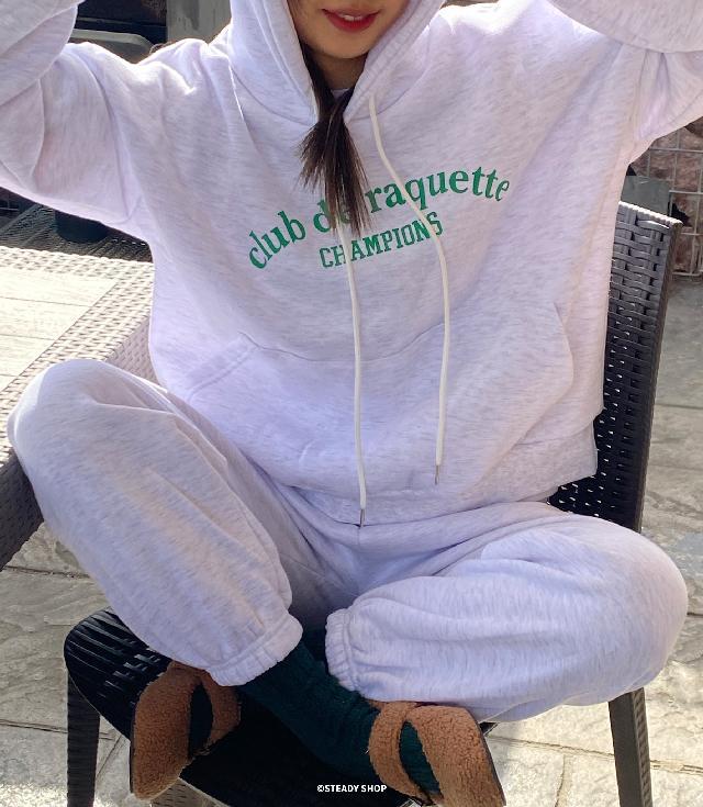 [당일출고][기모/폭닥/품질보장]라뜨아 기모 후드 트레이닝세트 츄리닝 세트 (3colors)