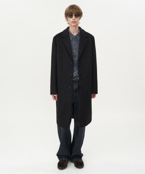 솔리스트 캐시미어 코트 BLACK