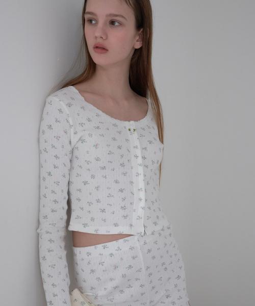 코지 플라워 이지웨어 탑_2 colors