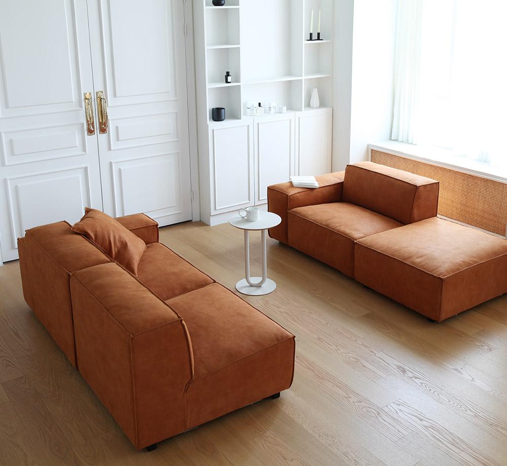 테라 브루투스 레더 패브릭 모듈 소파