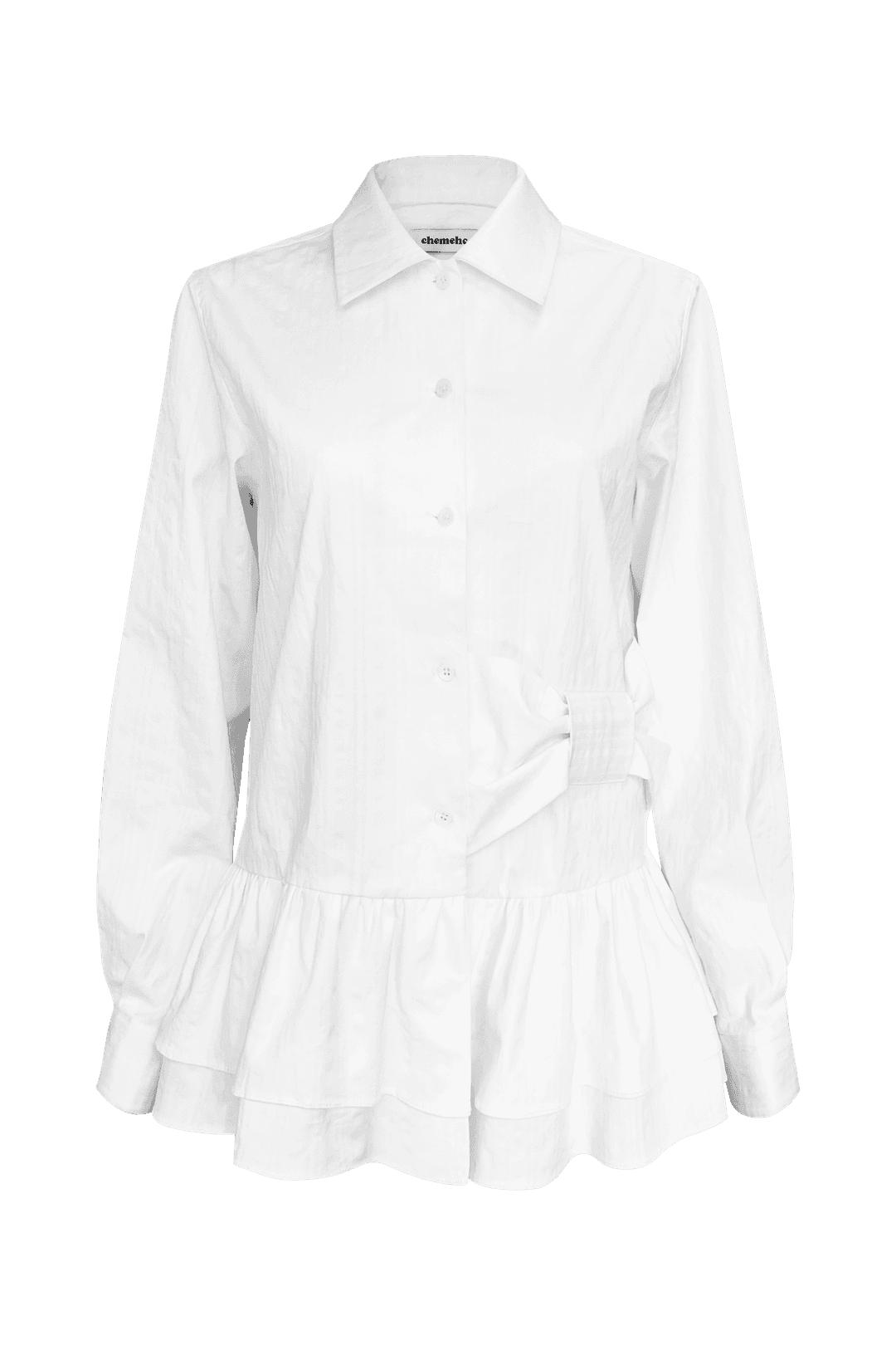 [03.05 순차 출고] BOW FRILL SHIRT (WHITE)