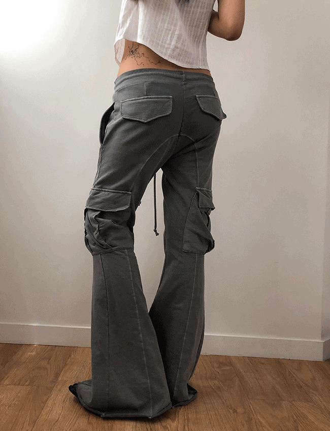 더에펠 (당일/세일) 인더 카고 포켓 부츠컷 밴딩팬츠 (2color)