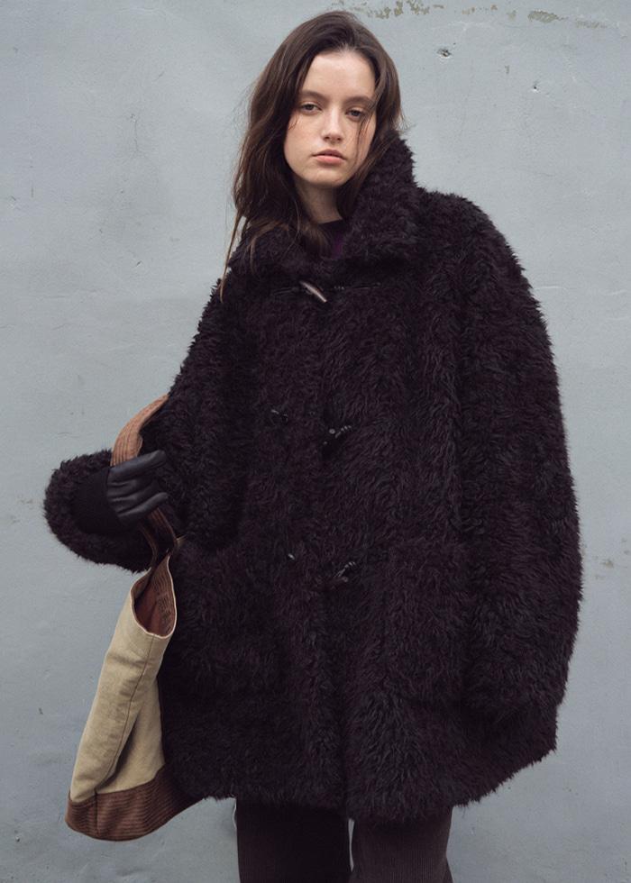 [11/28 예약발송]Toggle Point Fur Coat_CTO149(Black)