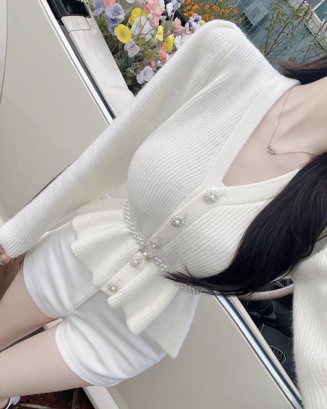 써니핏 진주가디건 벨트가디건 니트가디건