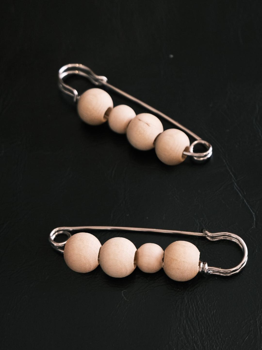 [10.31 순차출고_1차 리오더] WOOD BEADS SAFETY PIN_WOOD