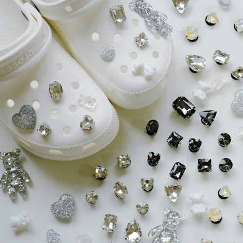 명품 보석 자비츠 즈비츠 세트 9종 [큐빅 신발 슈 슈즈 파츠 참 장식 비츠 비즈 곰돌이 꾸미기 곰]