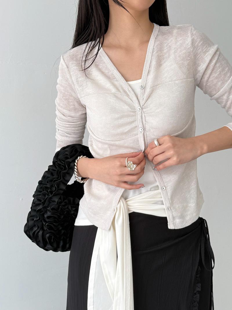 breeze button cardigan (3color)