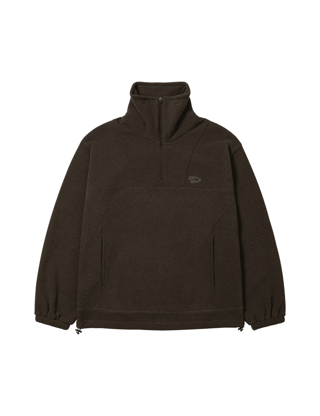 Fleece Half Zip Up Brown