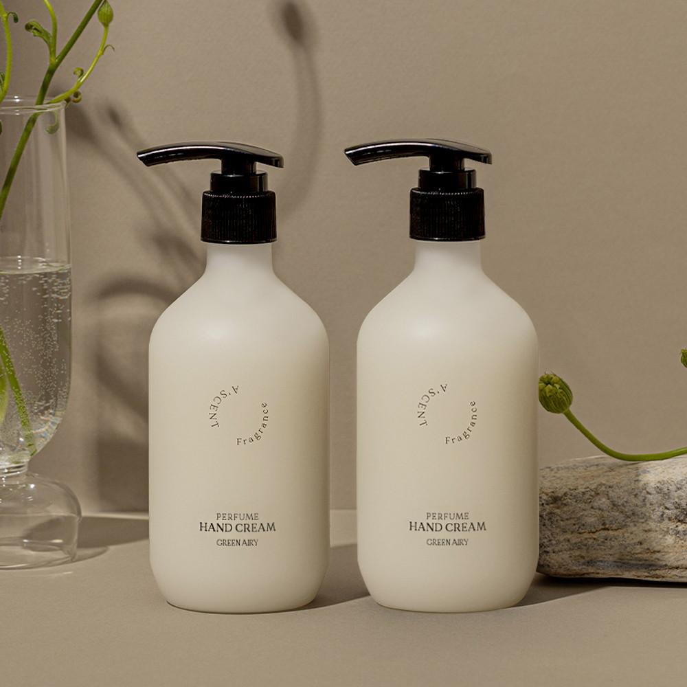 1+1 에이센트 핸드크림 로션 300ml 고보습 퍼퓸 향기좋은 꽃집향 그린에어리