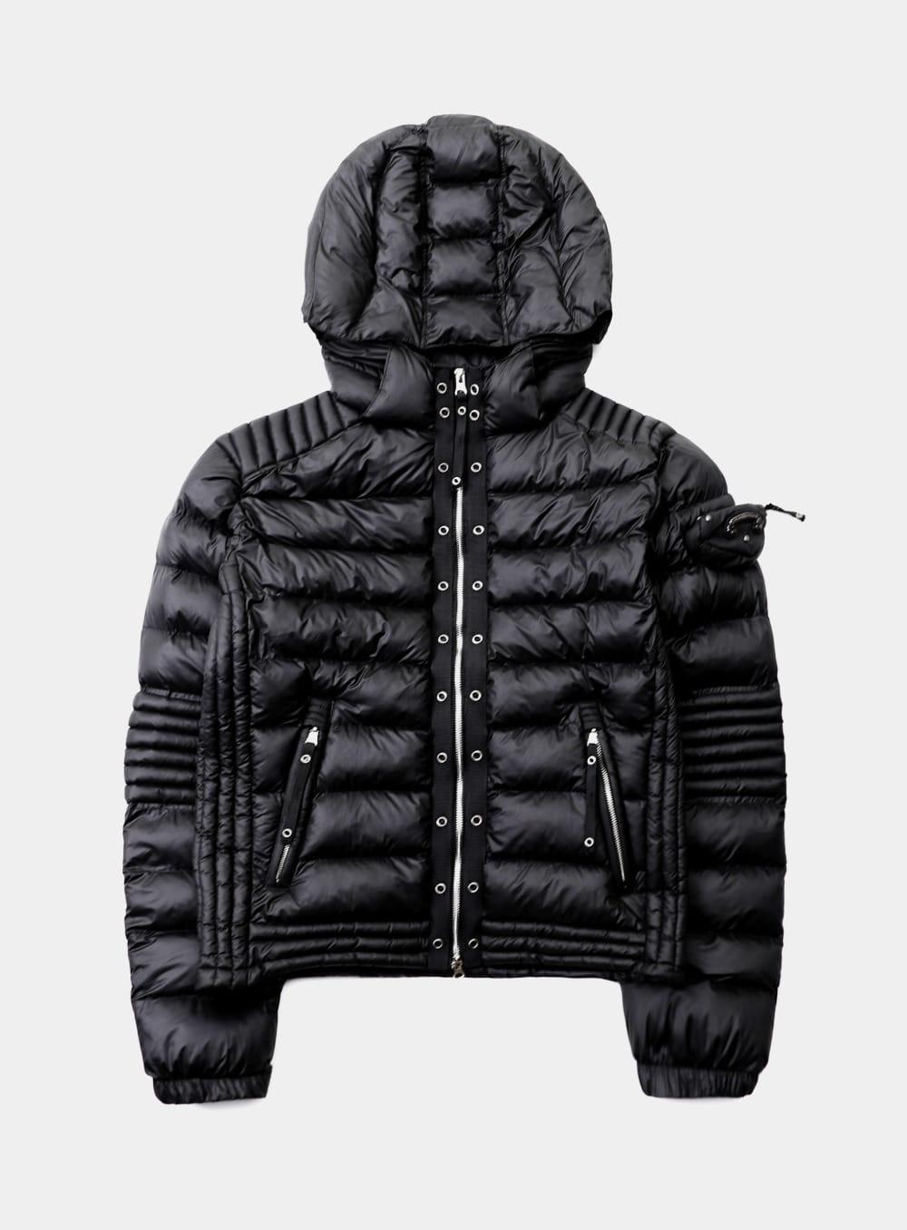 [w-jkt25-043] 바이퍼31-2 미드웨이트 바이커 후드 푸퍼 - 블랙