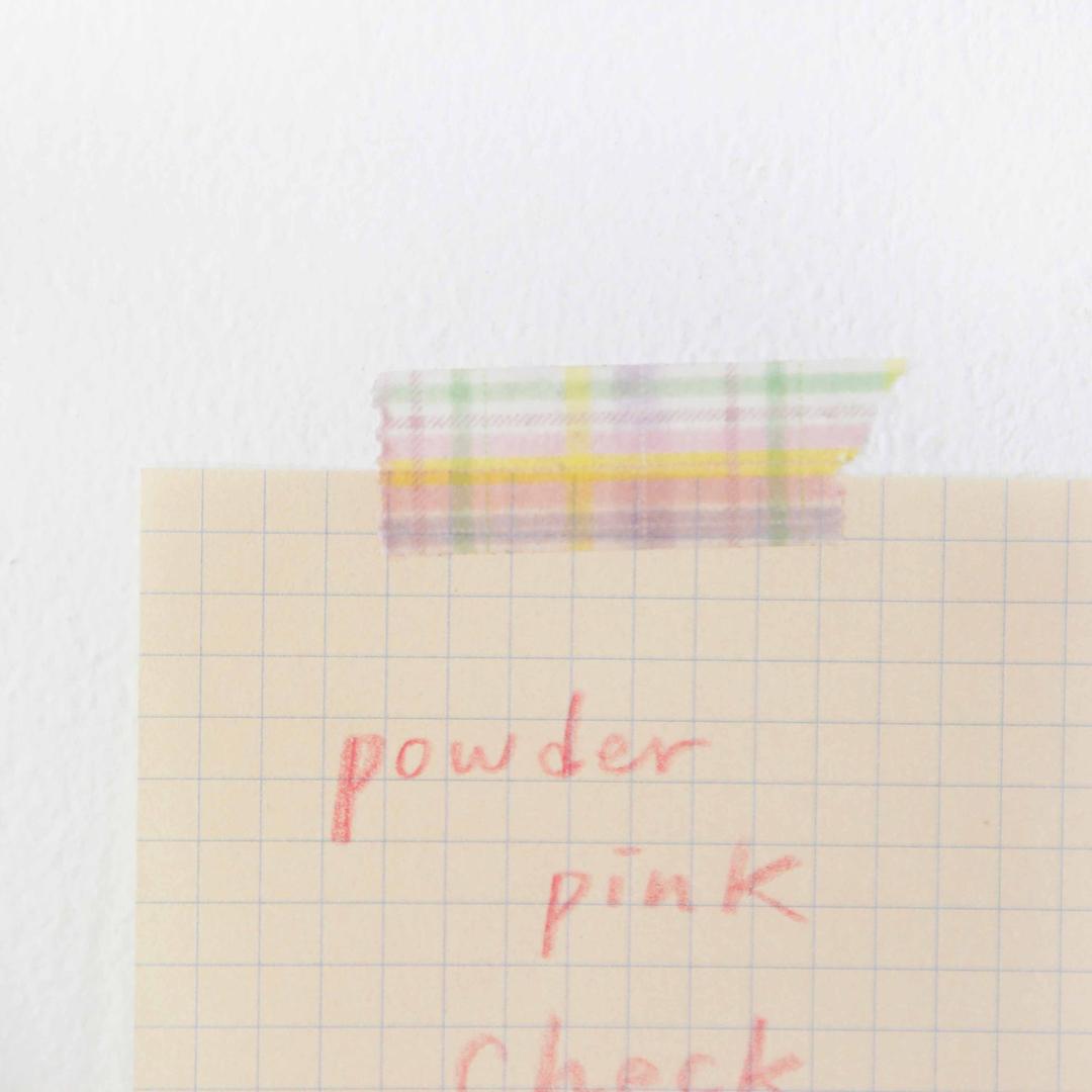 Spring Check Masking Tape [Powder Pink]