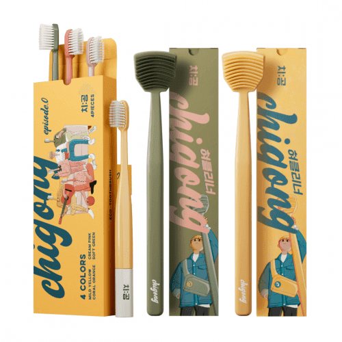 친환경 칫솔 4P + 혀클리너 2P