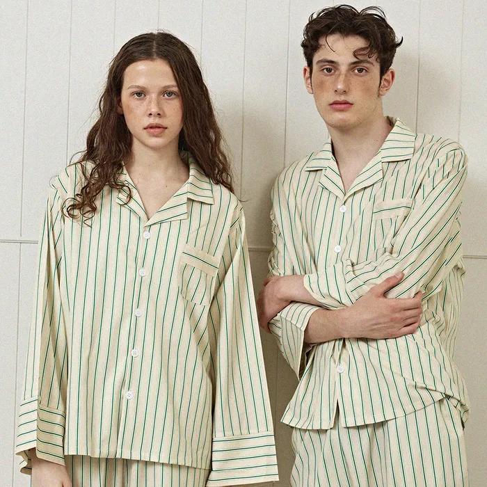 [uni] 스탠다드 뉴욕 긴팔 파자마 그린 2Size