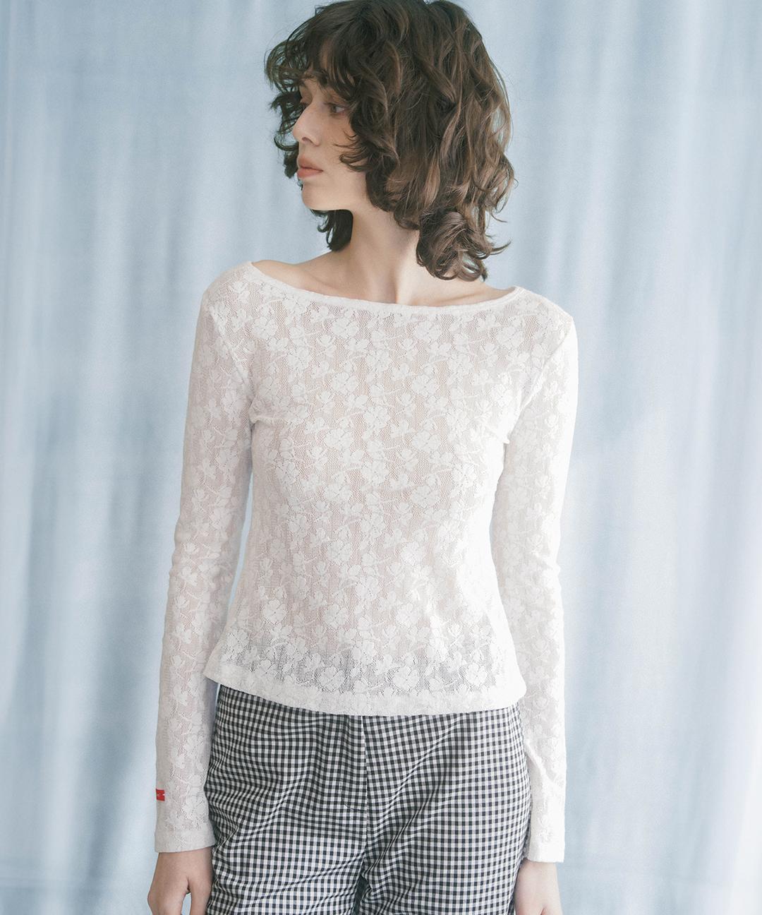 히어리 리브 레이스 롱 슬리브_크림화이트