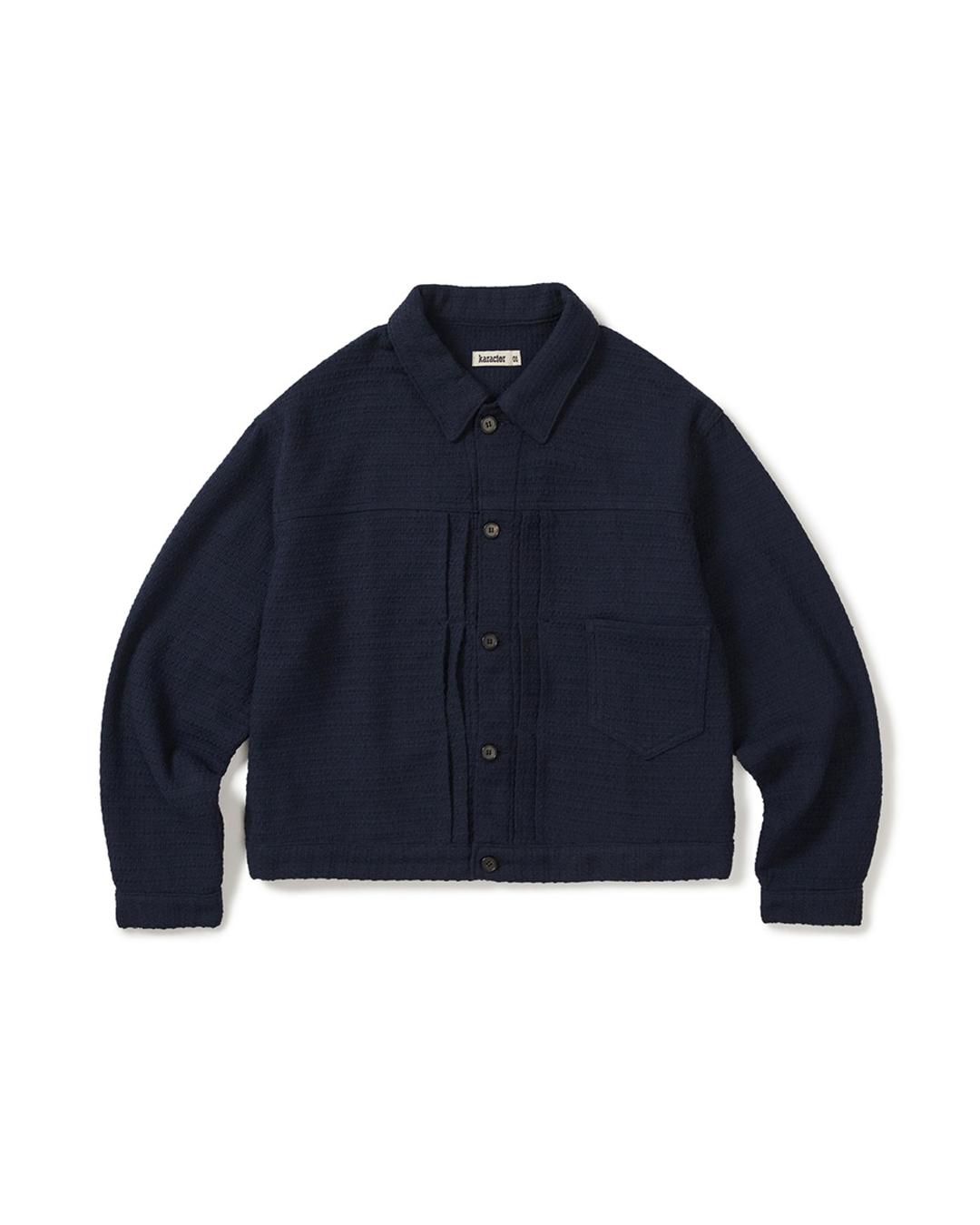 Weave trucker jacket / Navy