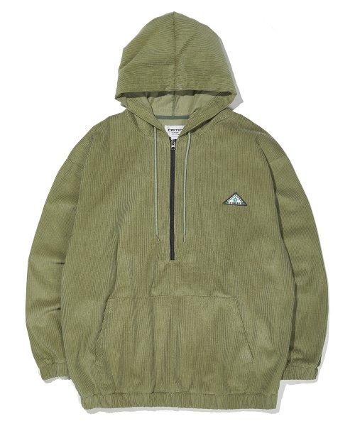 CORDUROY 아노락 후드티 Khaki