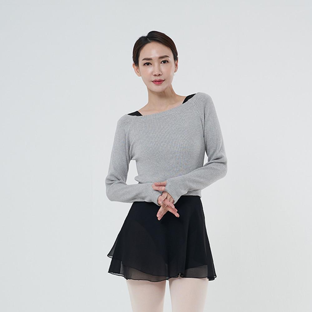 성인발레복 소프트 골지 니트워머(그레이)