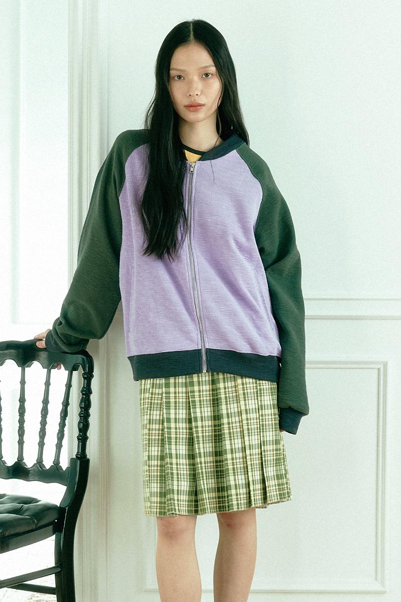 Check Pleated Skirt (Green)