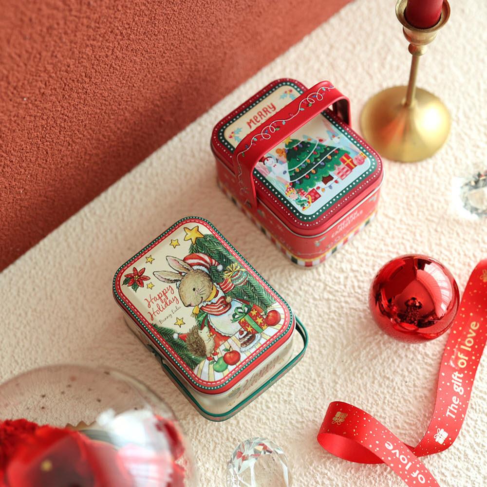 [마지막수량]크리스마스 손잡이 틴박스 성탄 틴케이스 1375A