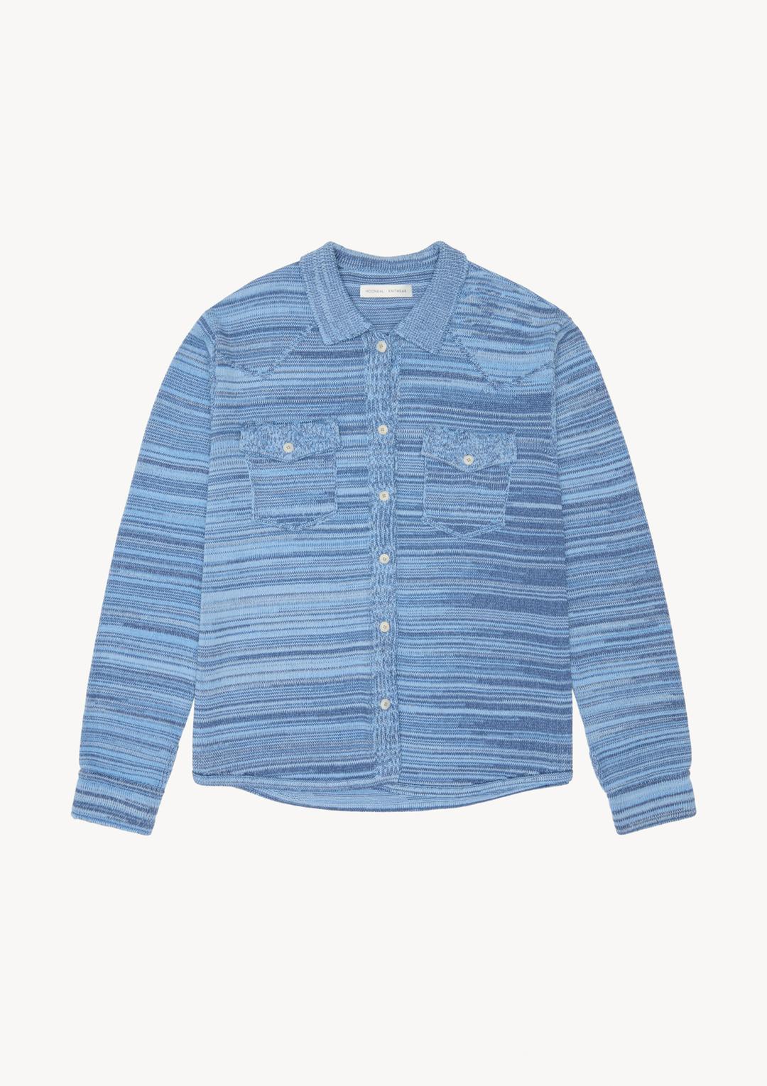 Denim Knit Shirt in Blue