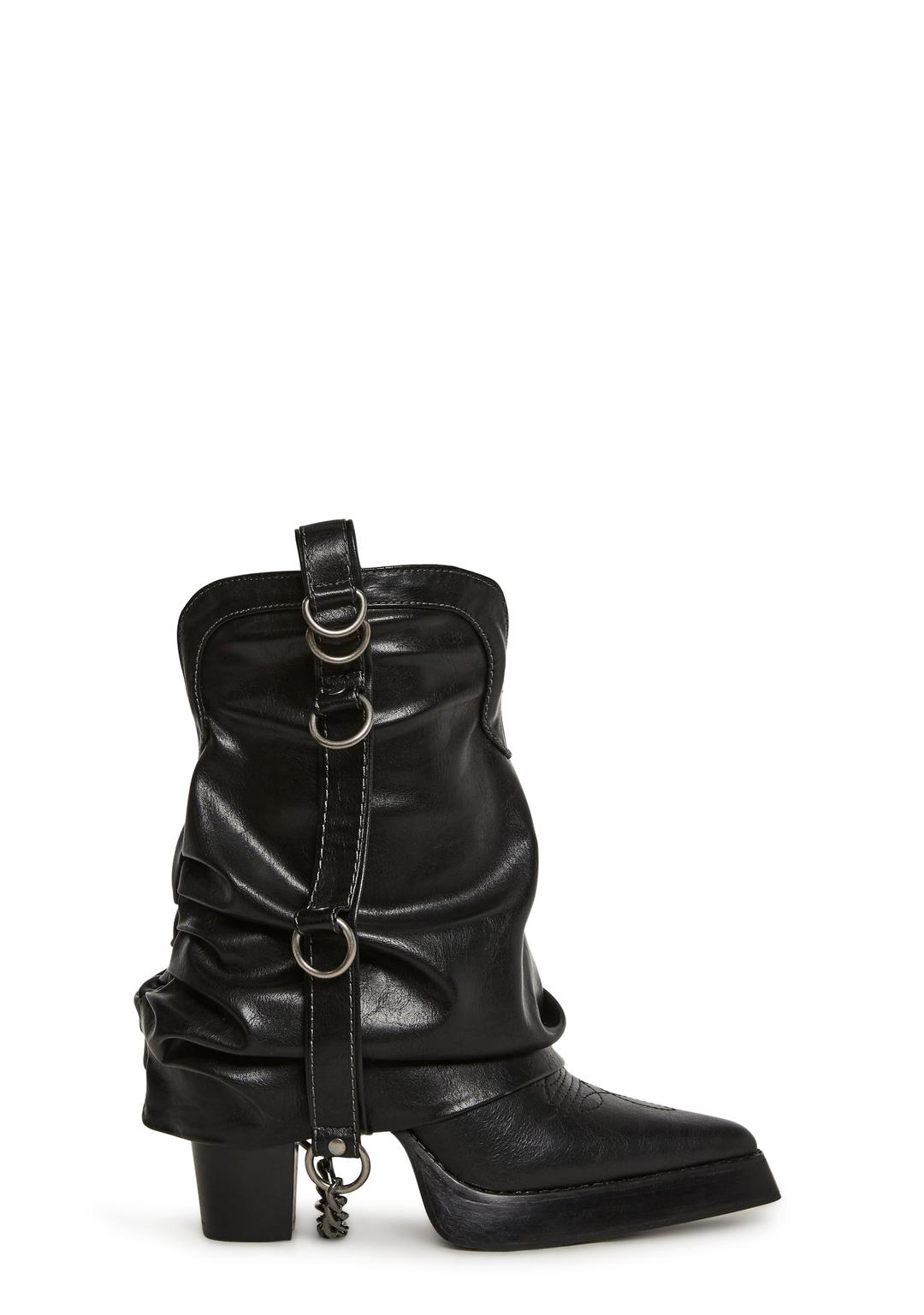 High Horse Western Pull On Boots - BLACK / US 5