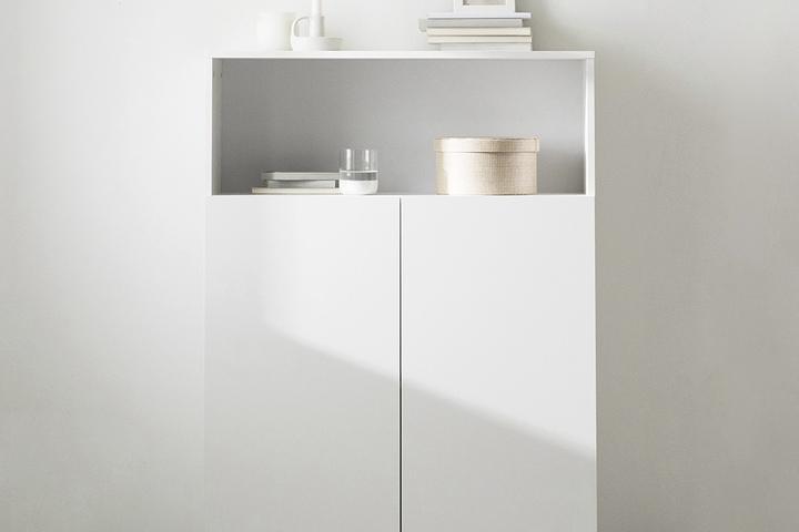 라인 E0 거실 다용도 3단 높은 수납장 800 선반