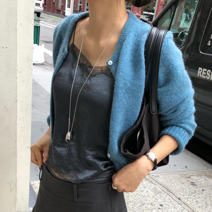 [2차리오더]RITZEL CAMISOLE TOP (MIDNIGHT GRAY)