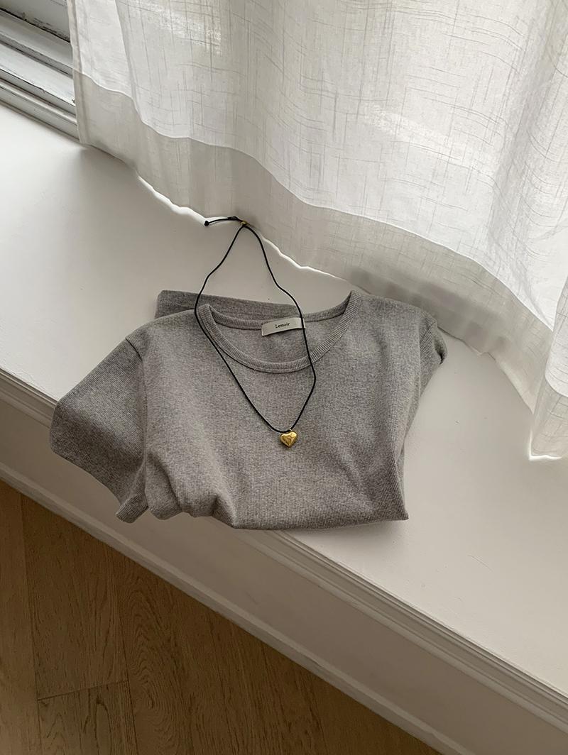 선데이업 [12th] 모티브 골지 티셔츠 - 4 Colors