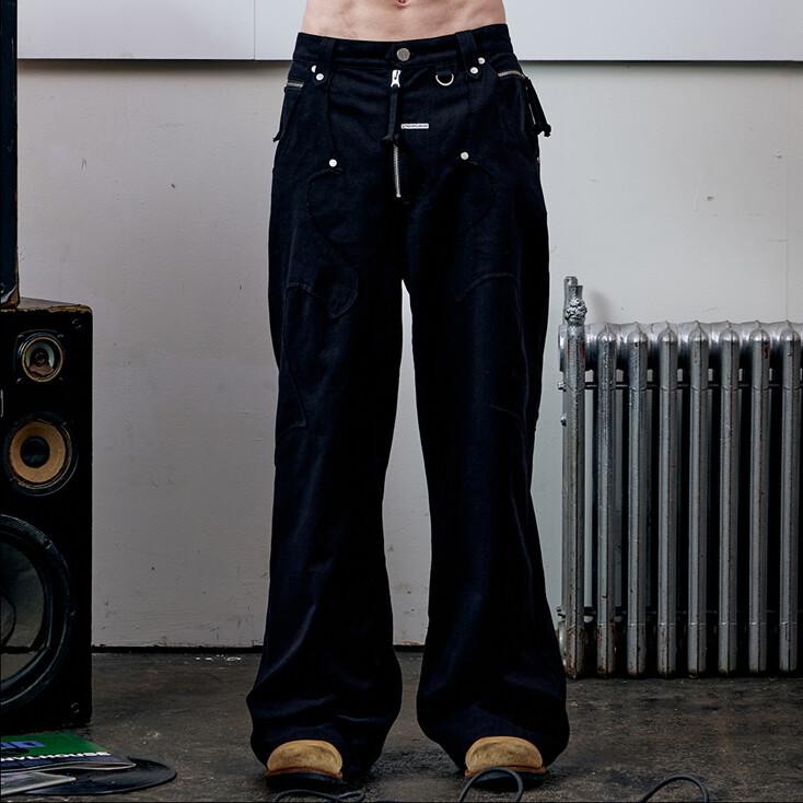 [7/28 예약배송] WESTERN BOOTS CUT PANTS BLACK