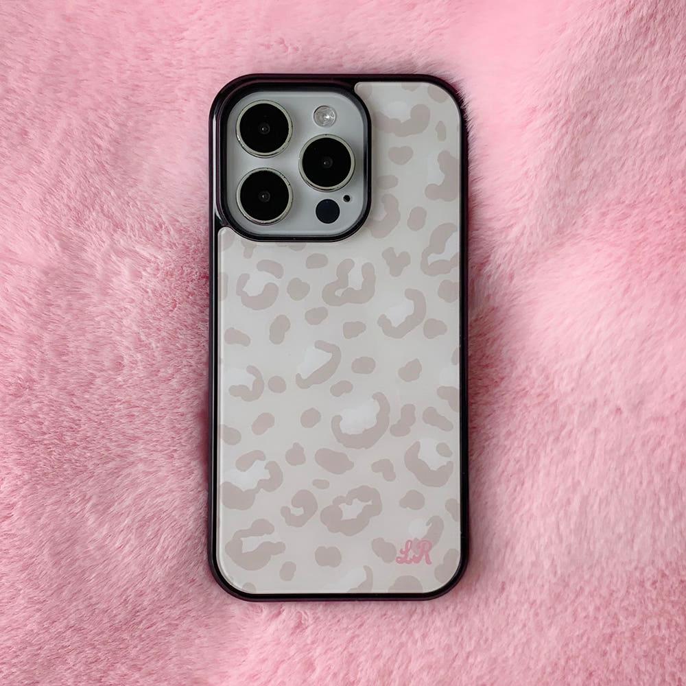 leopard milk tea case / 레오파드 밀크티 아이폰 16pro max 케이스